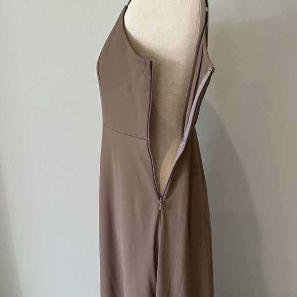 Show Me Your MuMu Faith Maxi Dress in Dune Chiffon size L Bridesmaid, Elegant - Picture 8 of 10